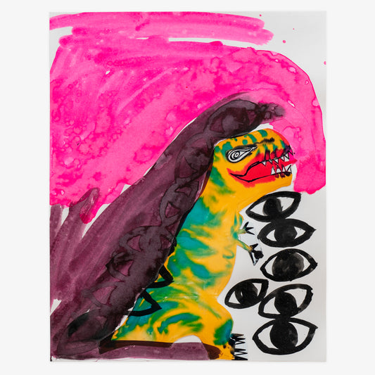 Liz Markus "TRex Pink, Violet, and Eyes"