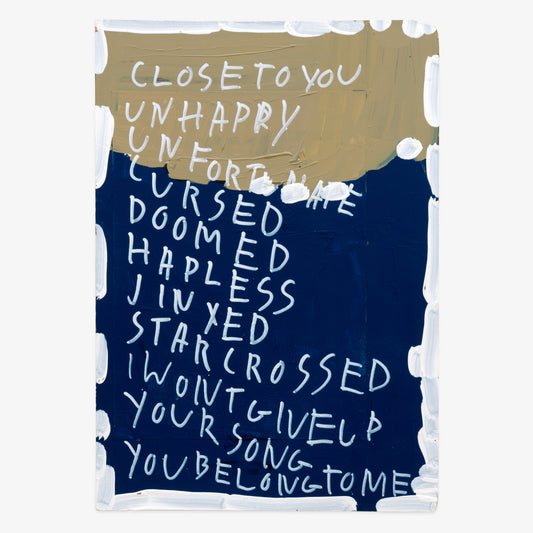 Michael Mangino "Close to You Unhappy Unfortunate Cursed Doomed Hapless Jinxed Star Crossed I Wont Give Up Your Song You Belong to Me"